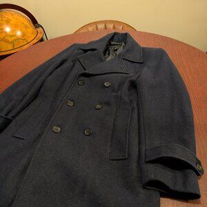 Elegant Jos. A. Bank Navy Blue Peacoat – Size Medium – Wool Blend
